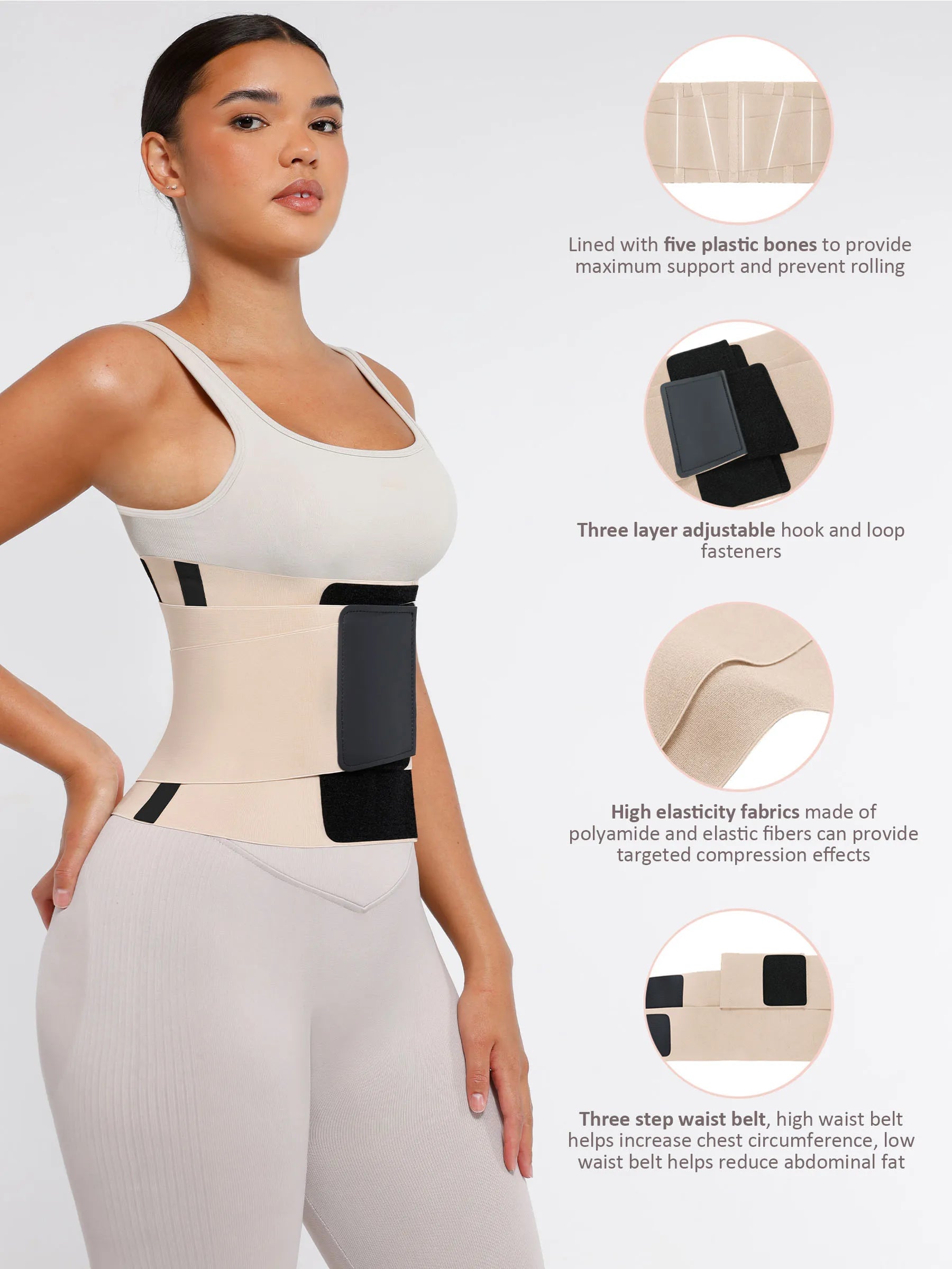 Shapevive Triple Wrap Tummy Control Waist Trainer Belt