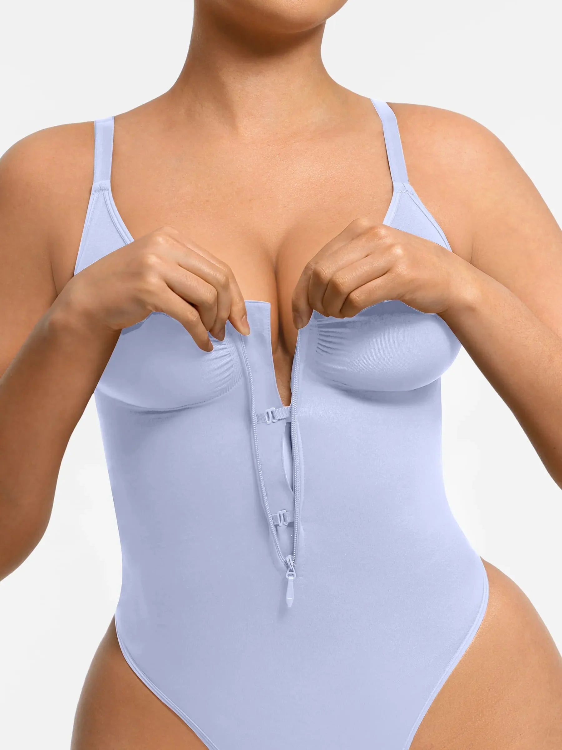 Shapevive Tummy Control Seamless Zipper Shaping Bodysuit