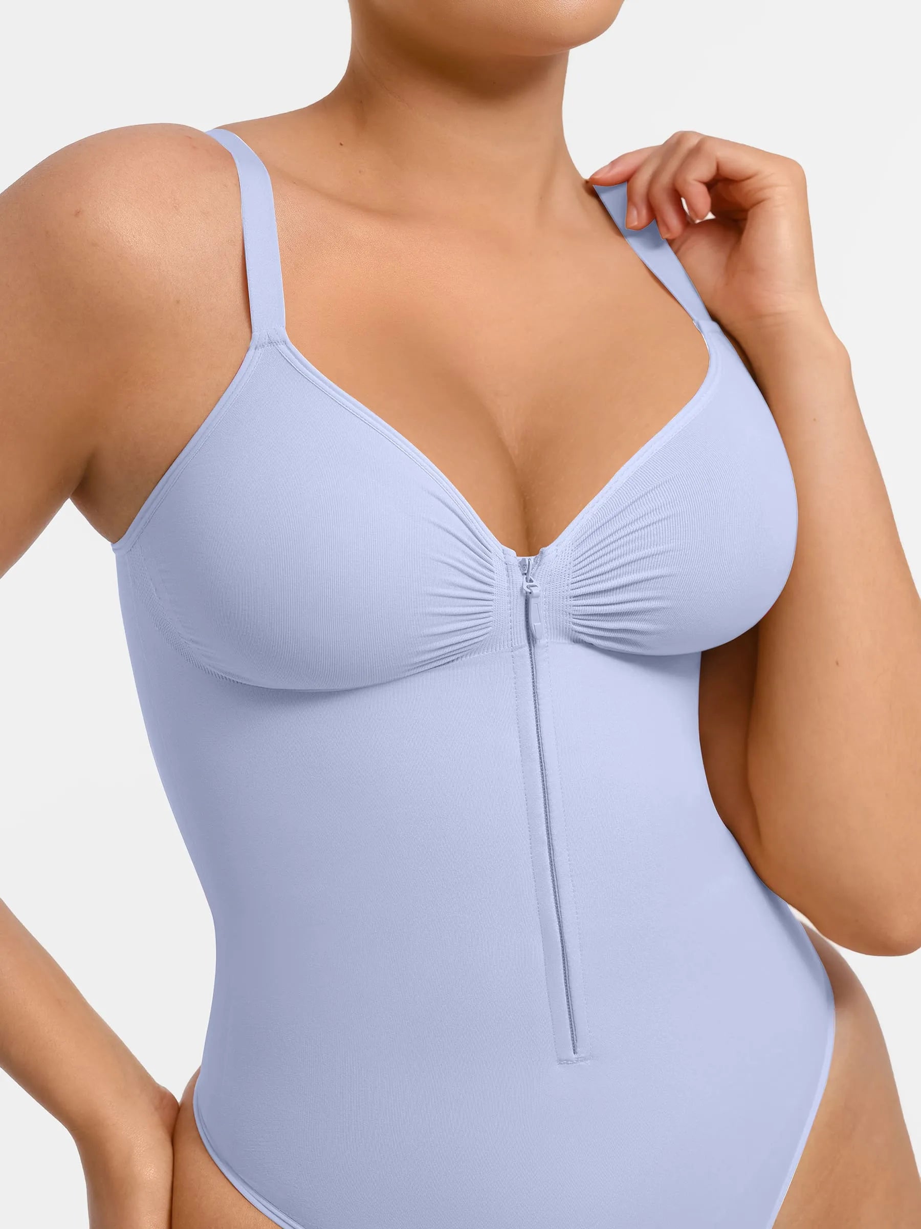 Shapevive Tummy Control Seamless Zipper Shaping Bodysuit