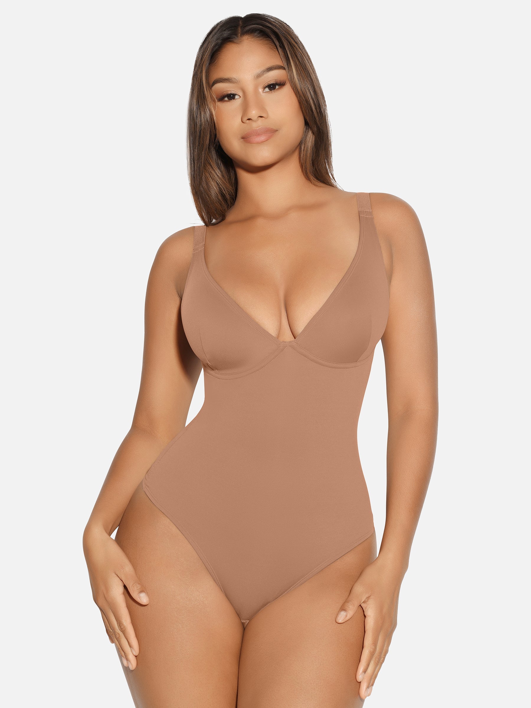 Shapevive V Neck Tummy Control Shaping Bodysuit