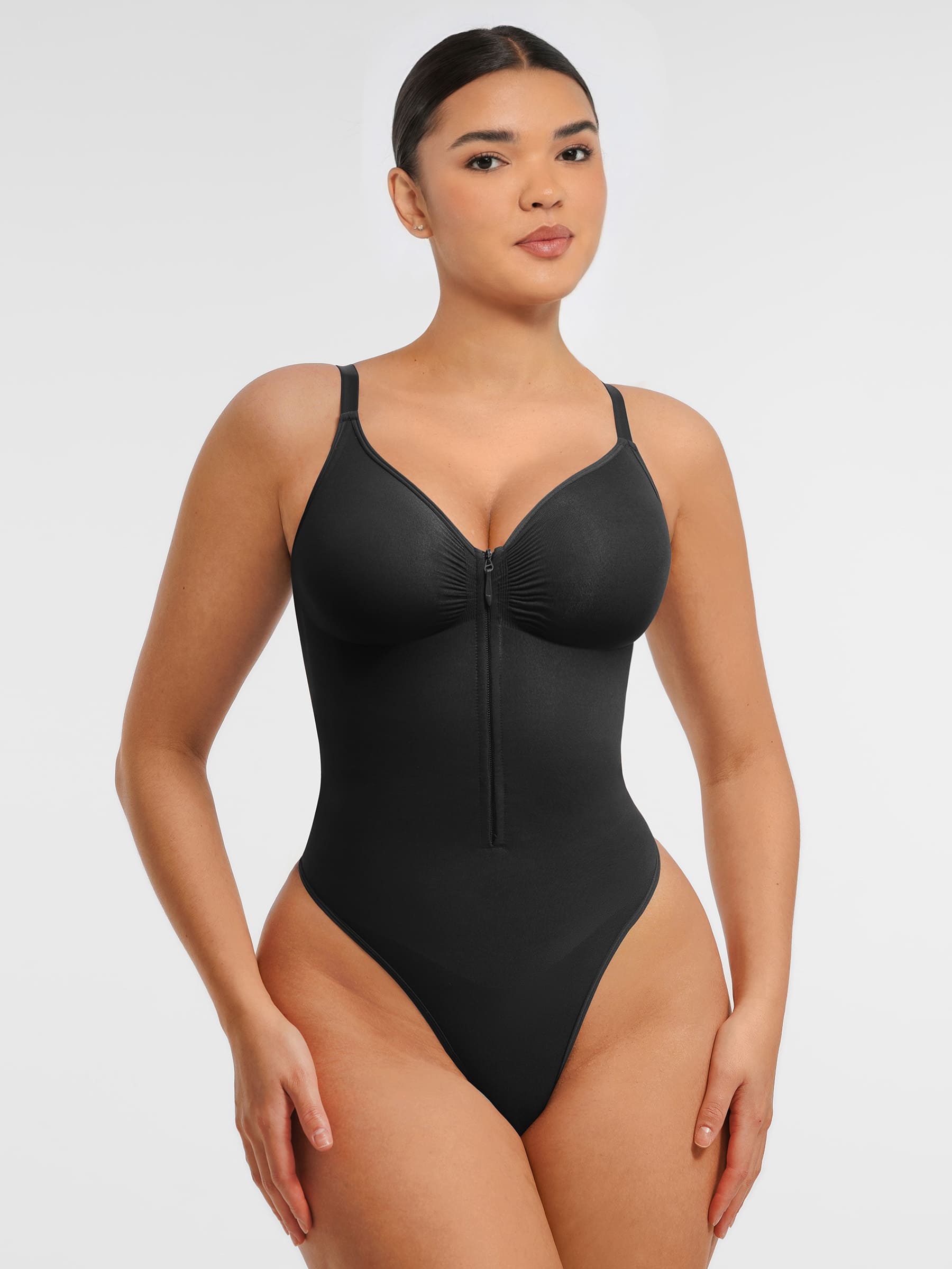 Shapevive Tummy Control Seamless Zipper Shaping Bodysuit