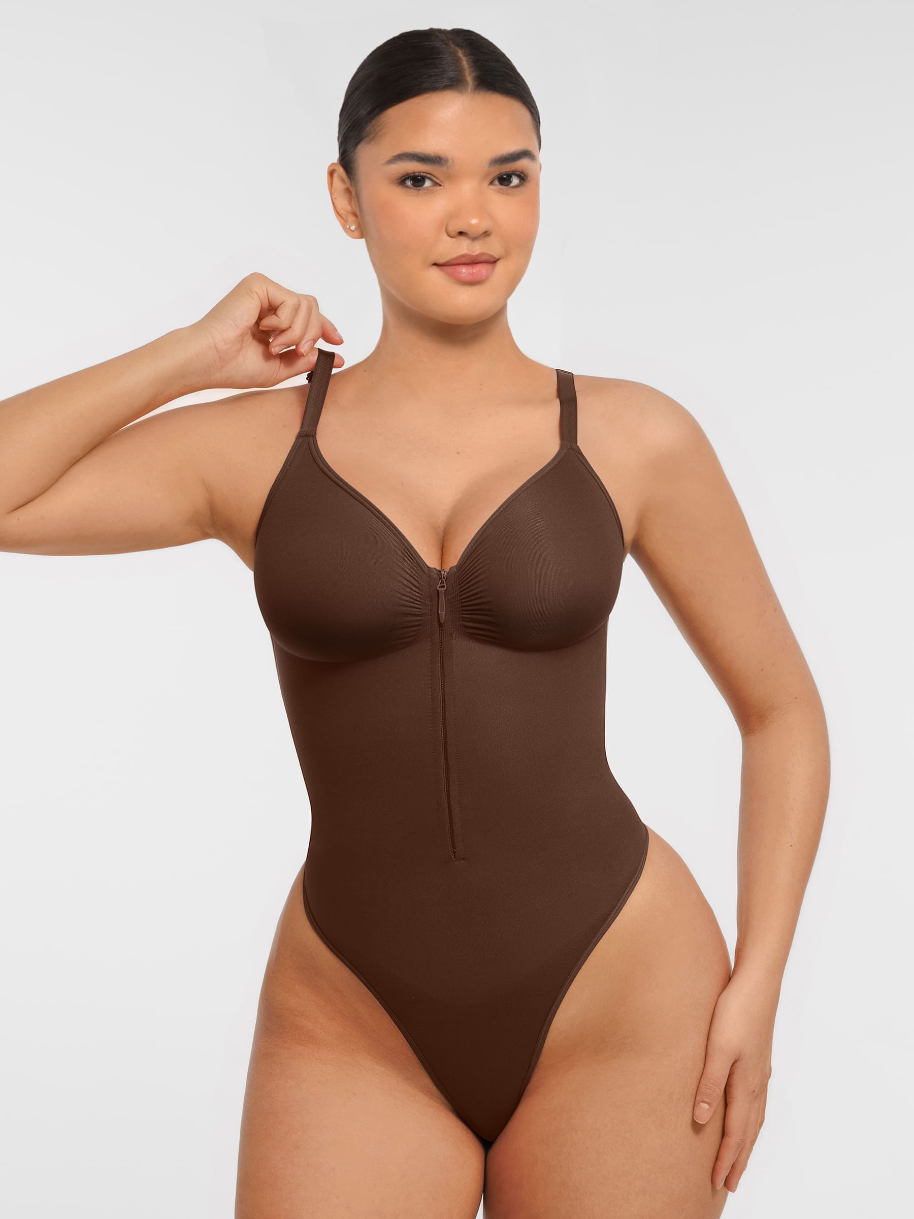 Shapevive Tummy Control Seamless Zipper Shaping Bodysuit