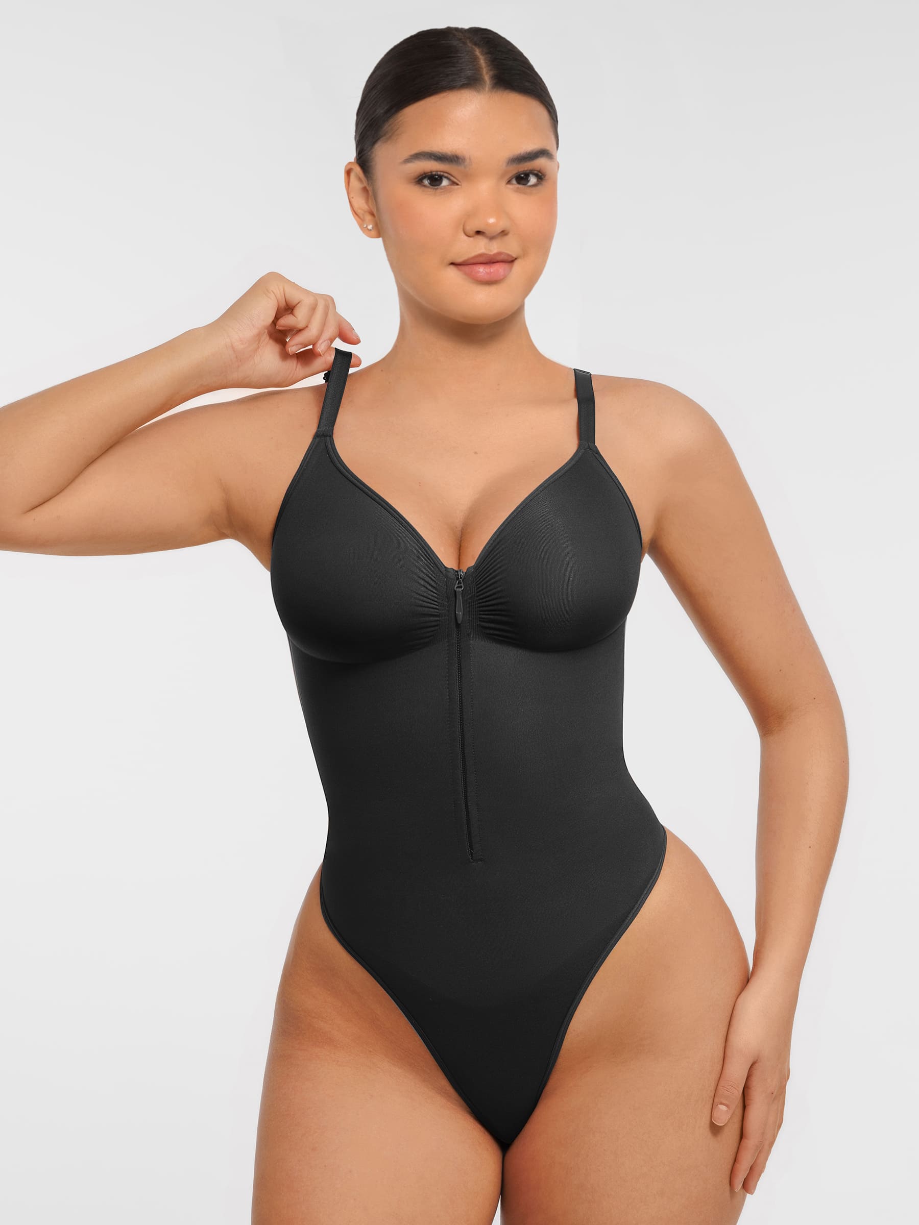 Shapevive Tummy Control Seamless Zipper Shaping Bodysuit