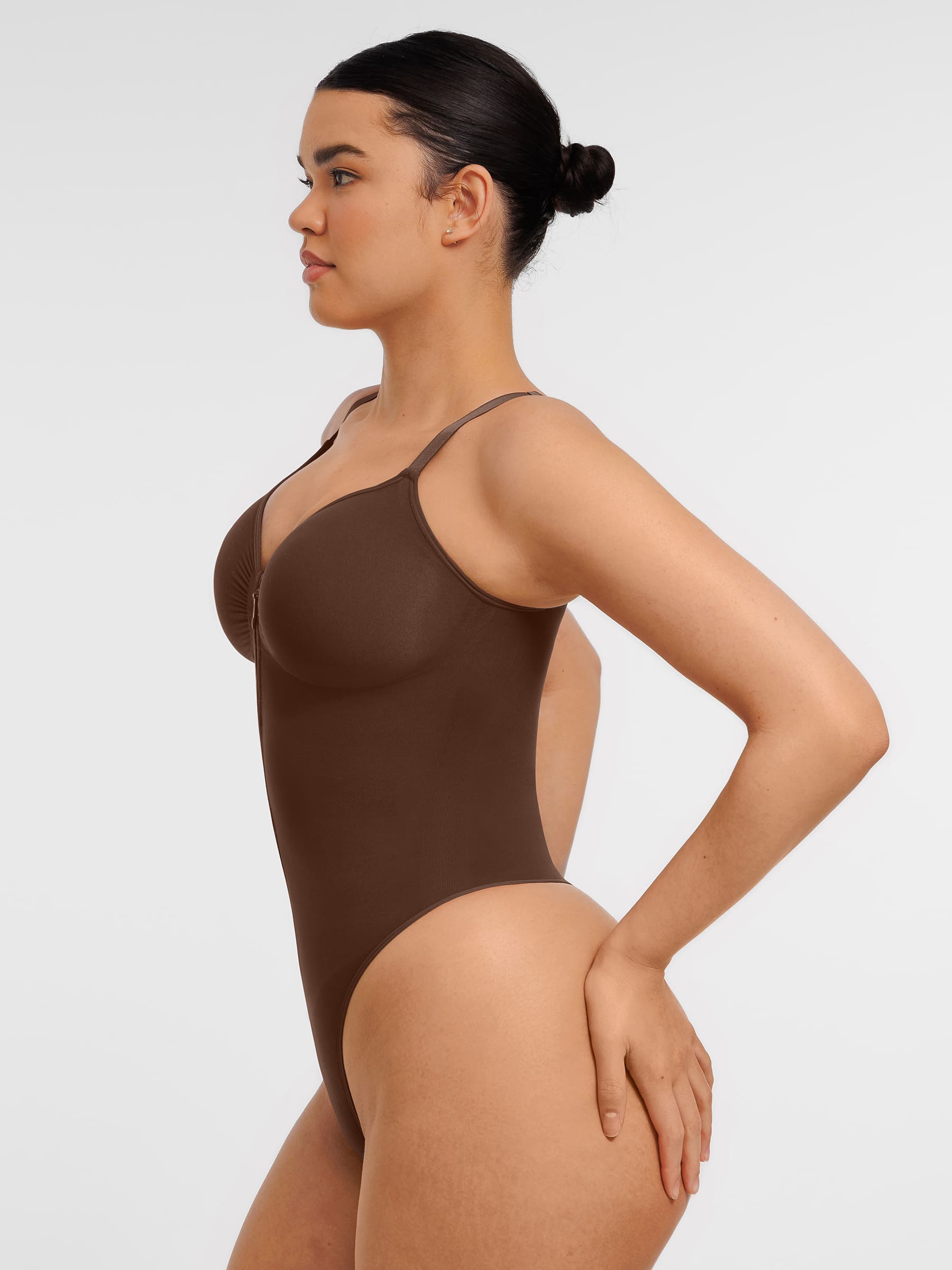 Shapevive Tummy Control Seamless Zipper Shaping Bodysuit