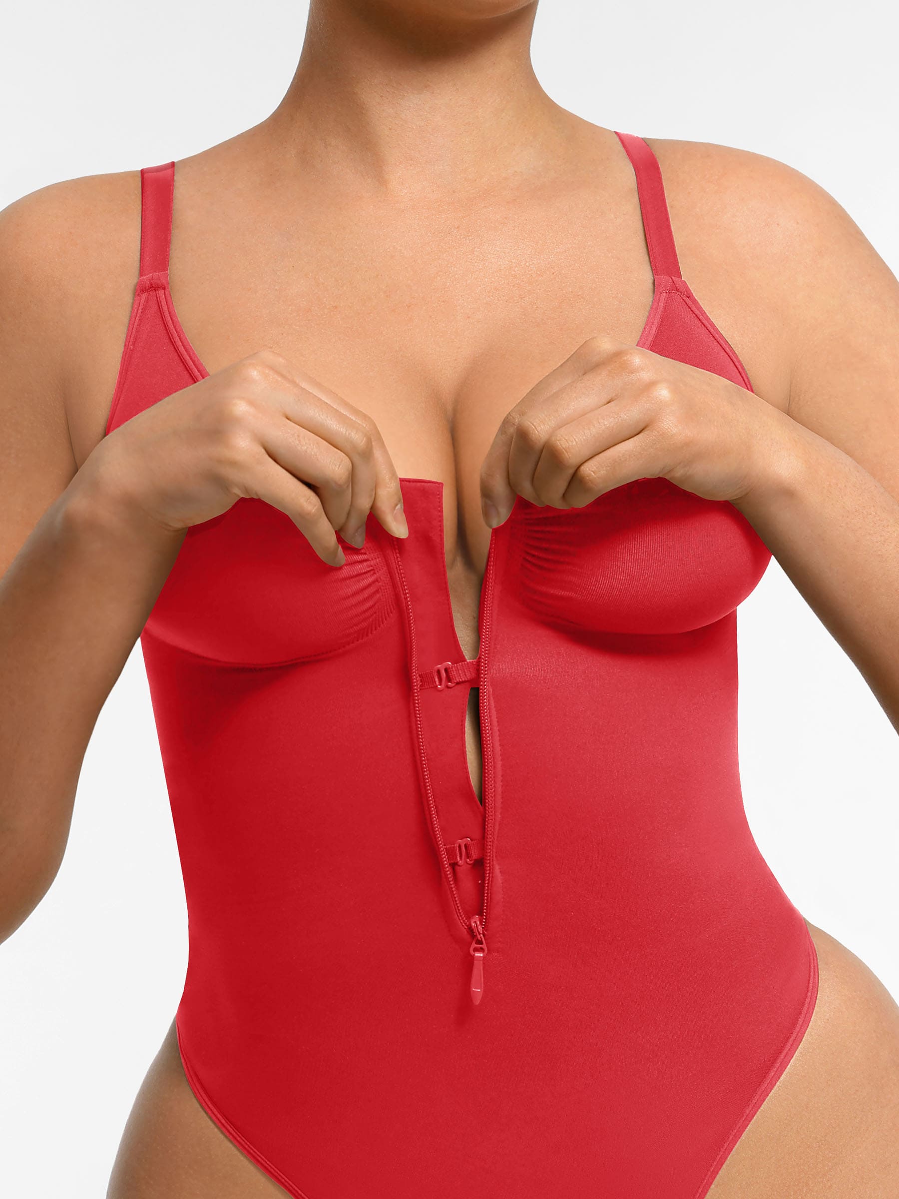 Shapevive Tummy Control Seamless Zipper Shaping Bodysuit