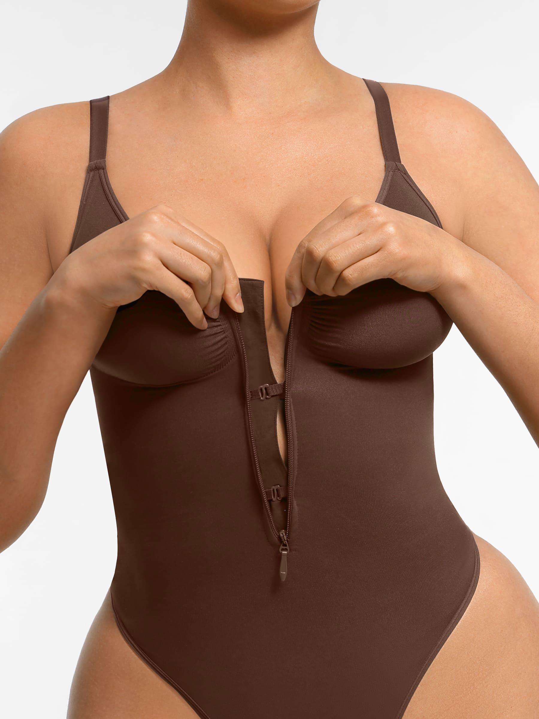 Shapevive Tummy Control Seamless Zipper Shaping Bodysuit