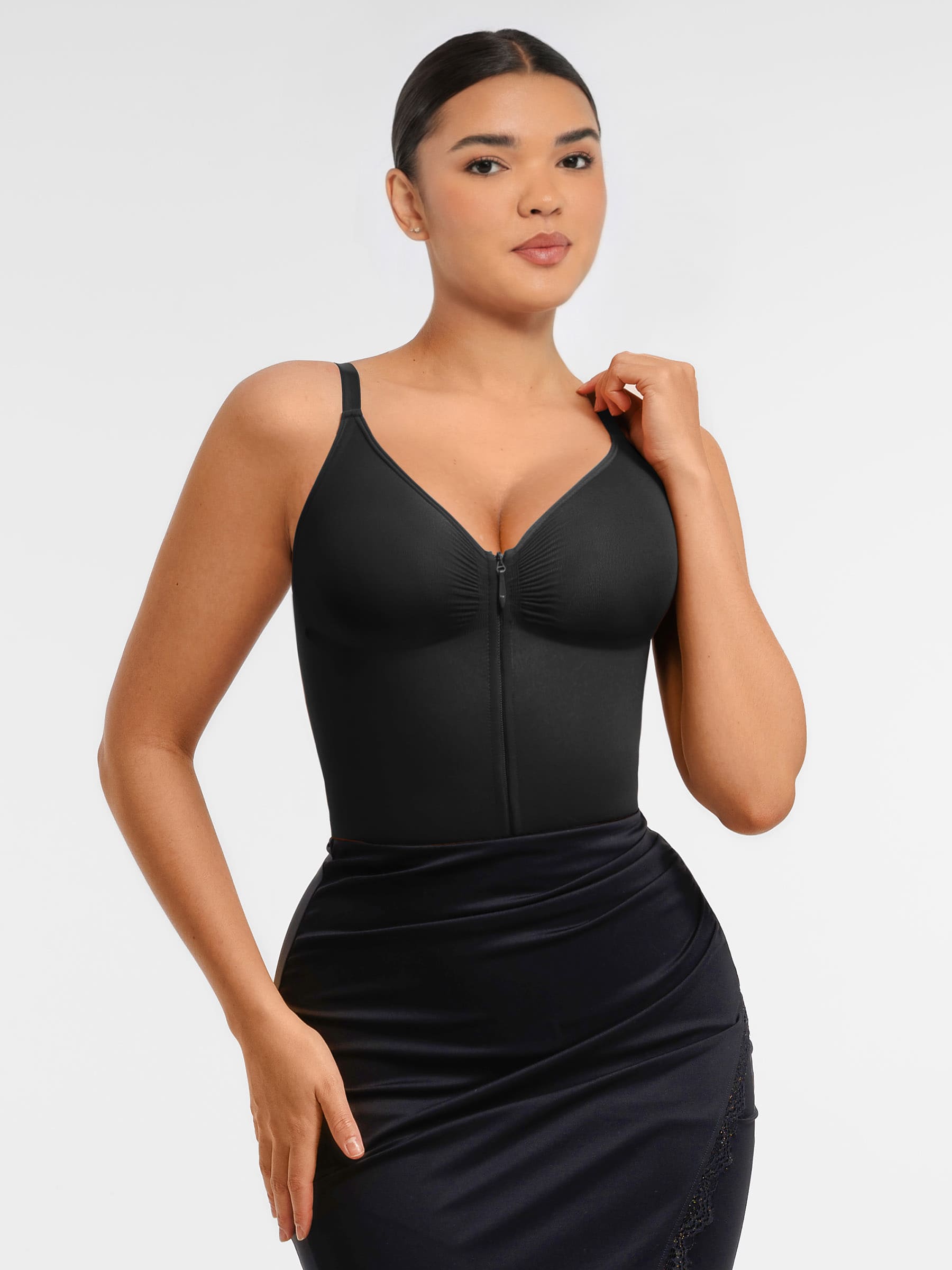 Shapevive Tummy Control Seamless Zipper Shaping Bodysuit