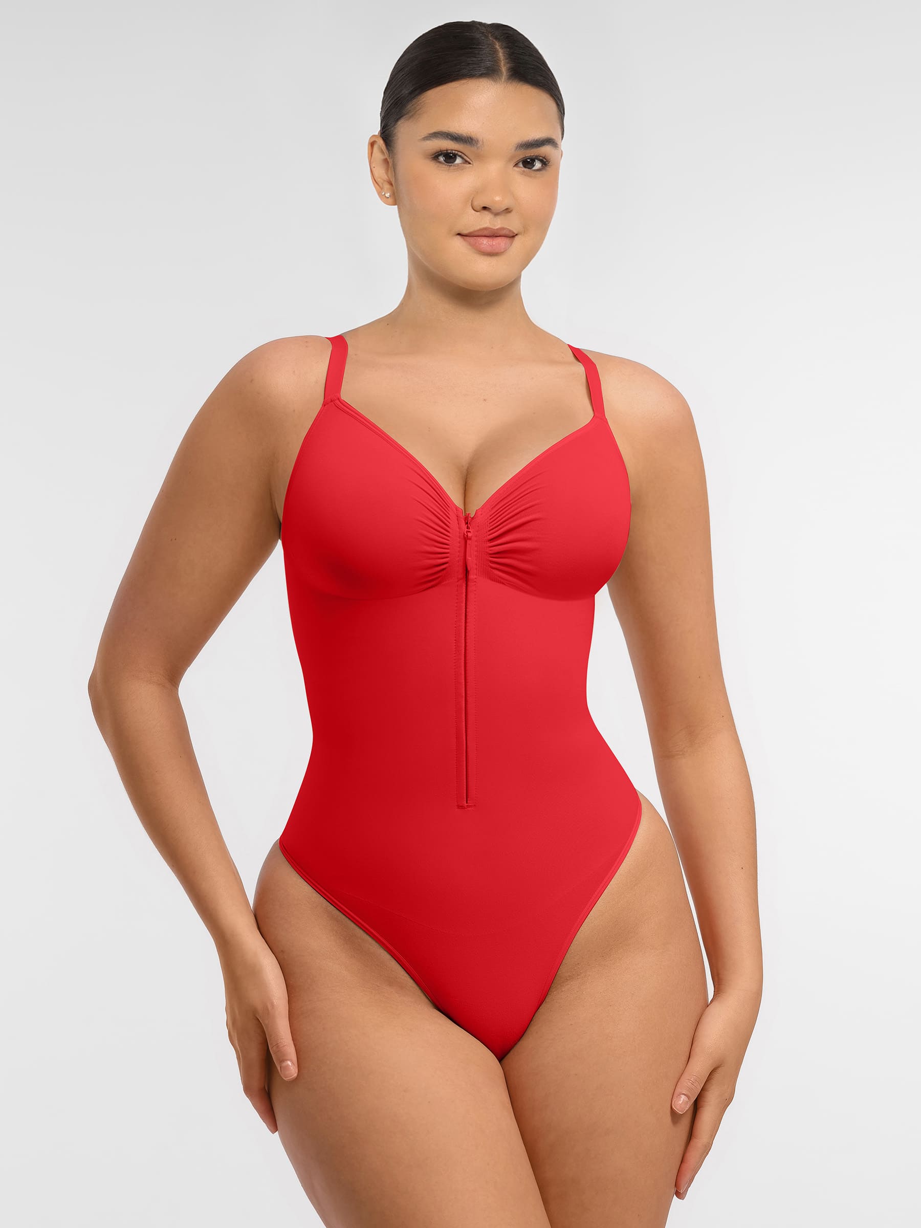 Shapevive Tummy Control Seamless Zipper Shaping Bodysuit