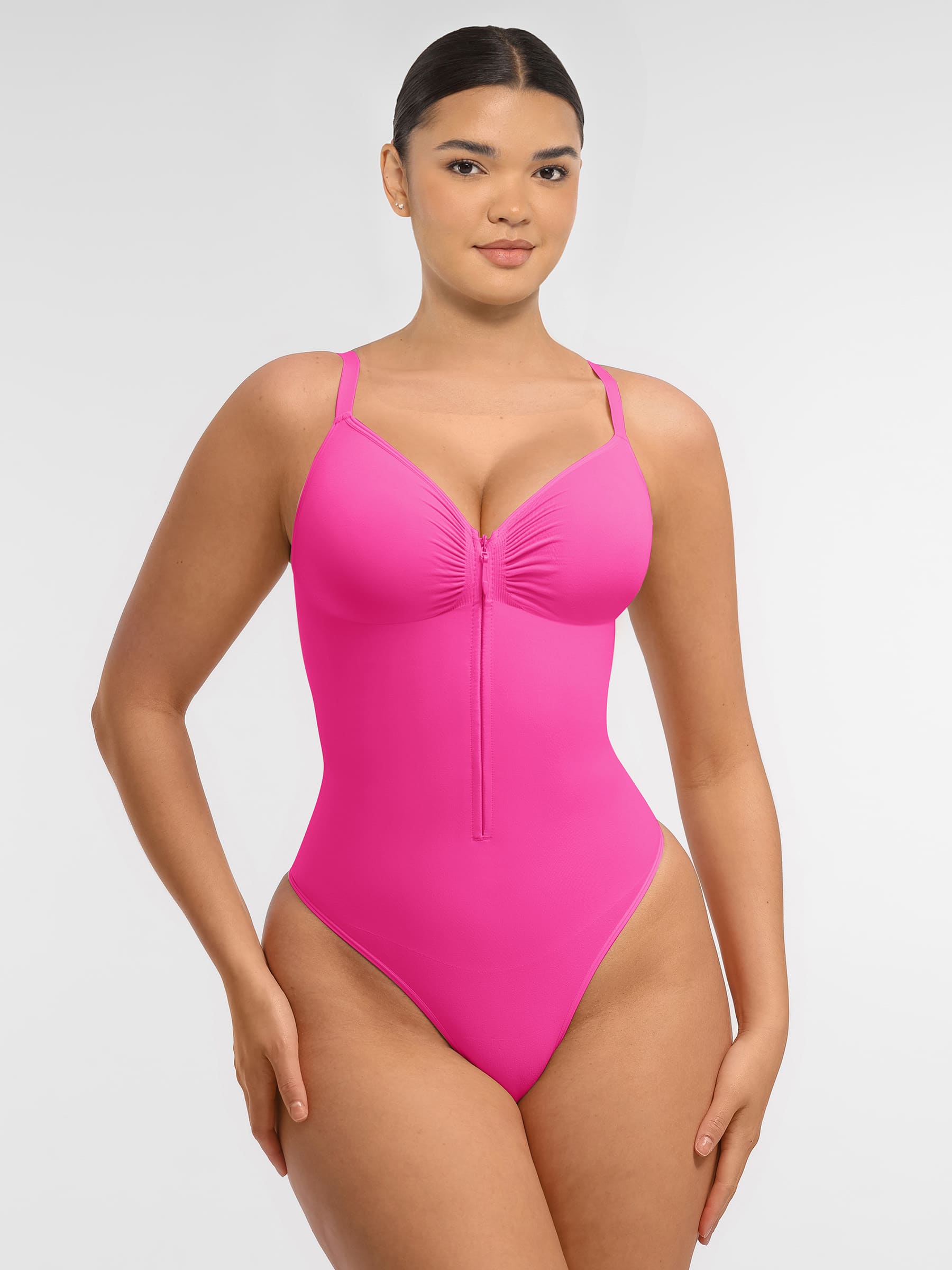 Shapevive Tummy Control Seamless Zipper Shaping Bodysuit