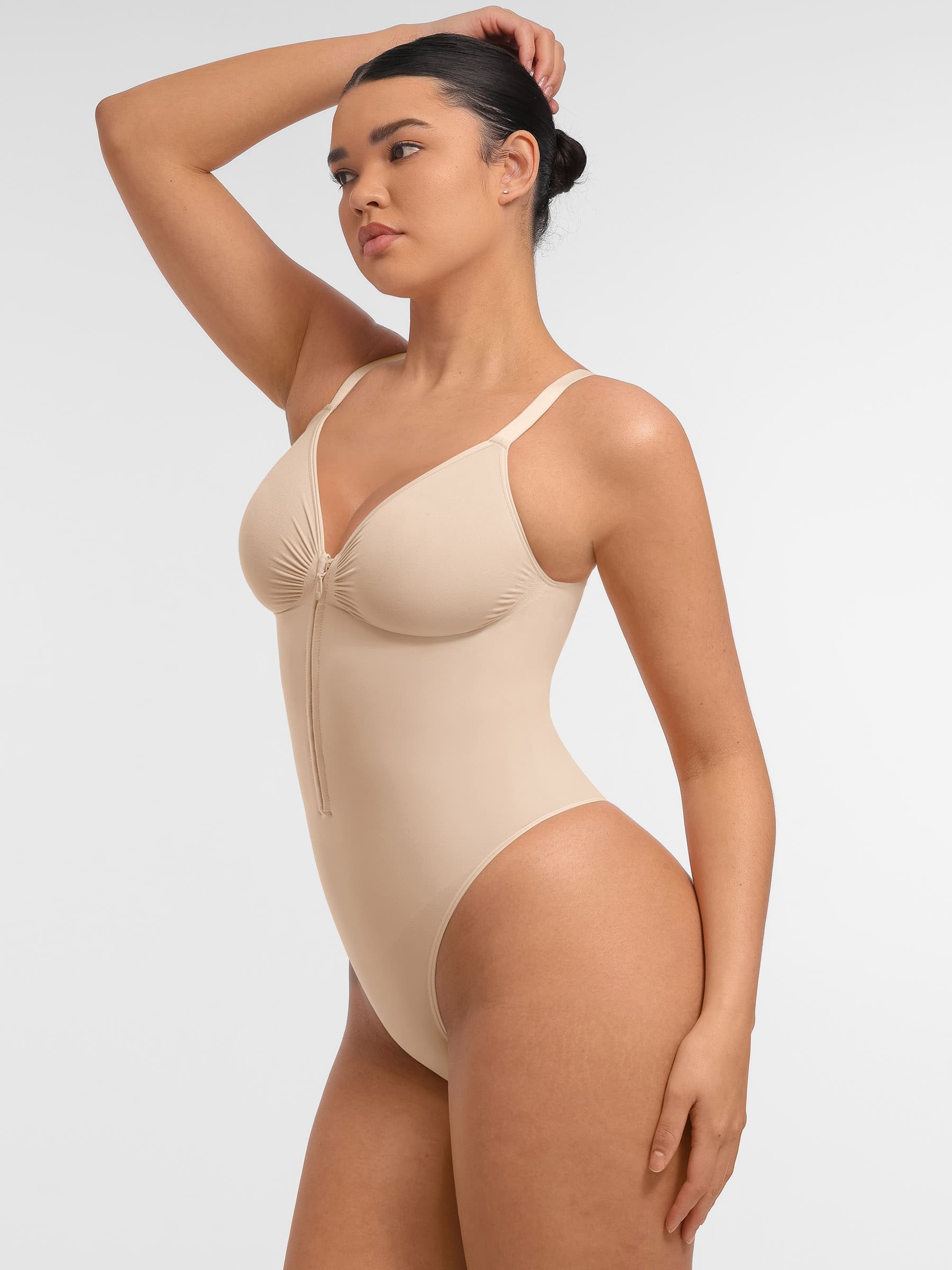 Shapevive Tummy Control Seamless Zipper Shaping Bodysuit