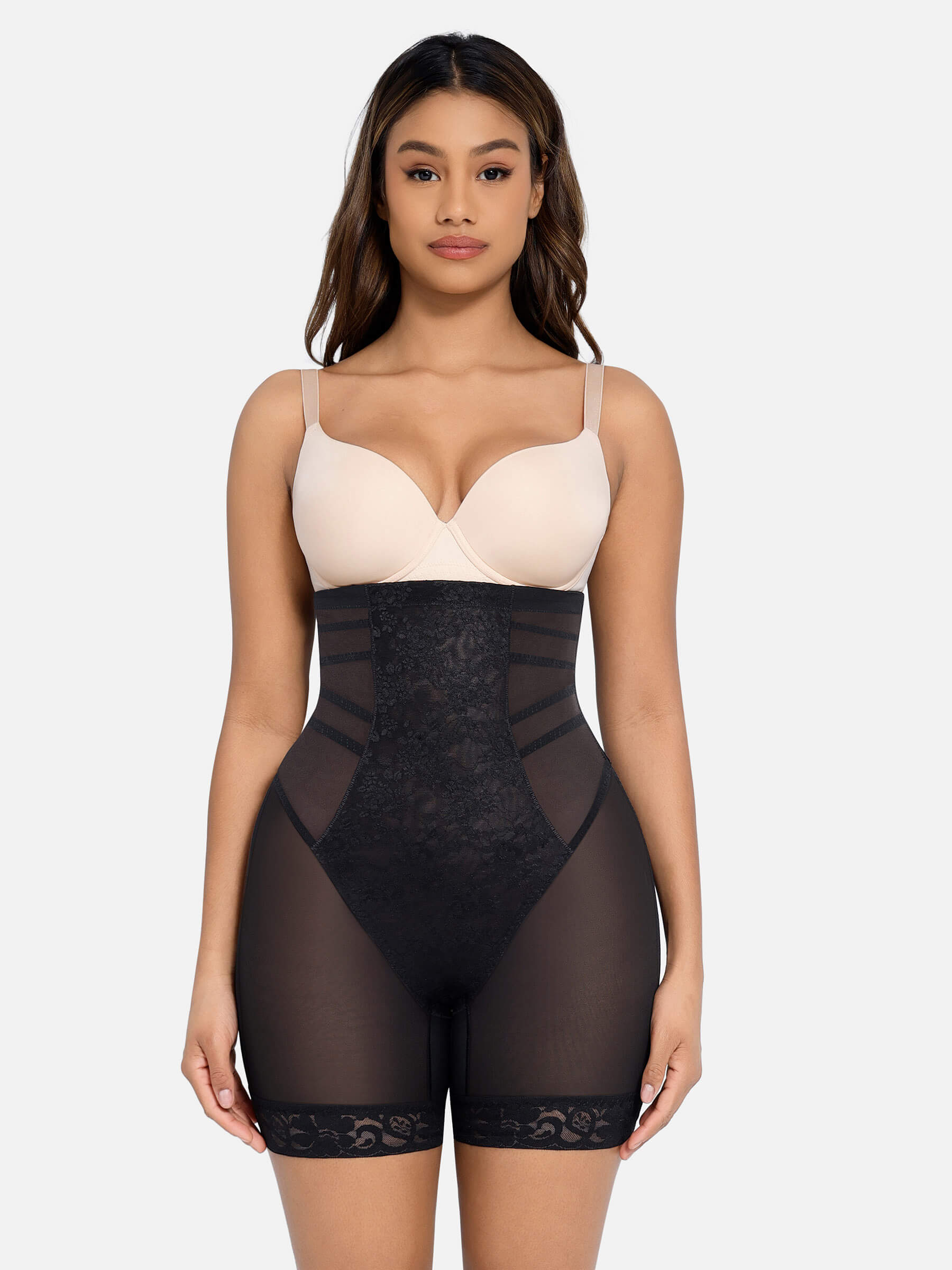 Shapevive Patterned Lace Breathable Shapewear Shorts