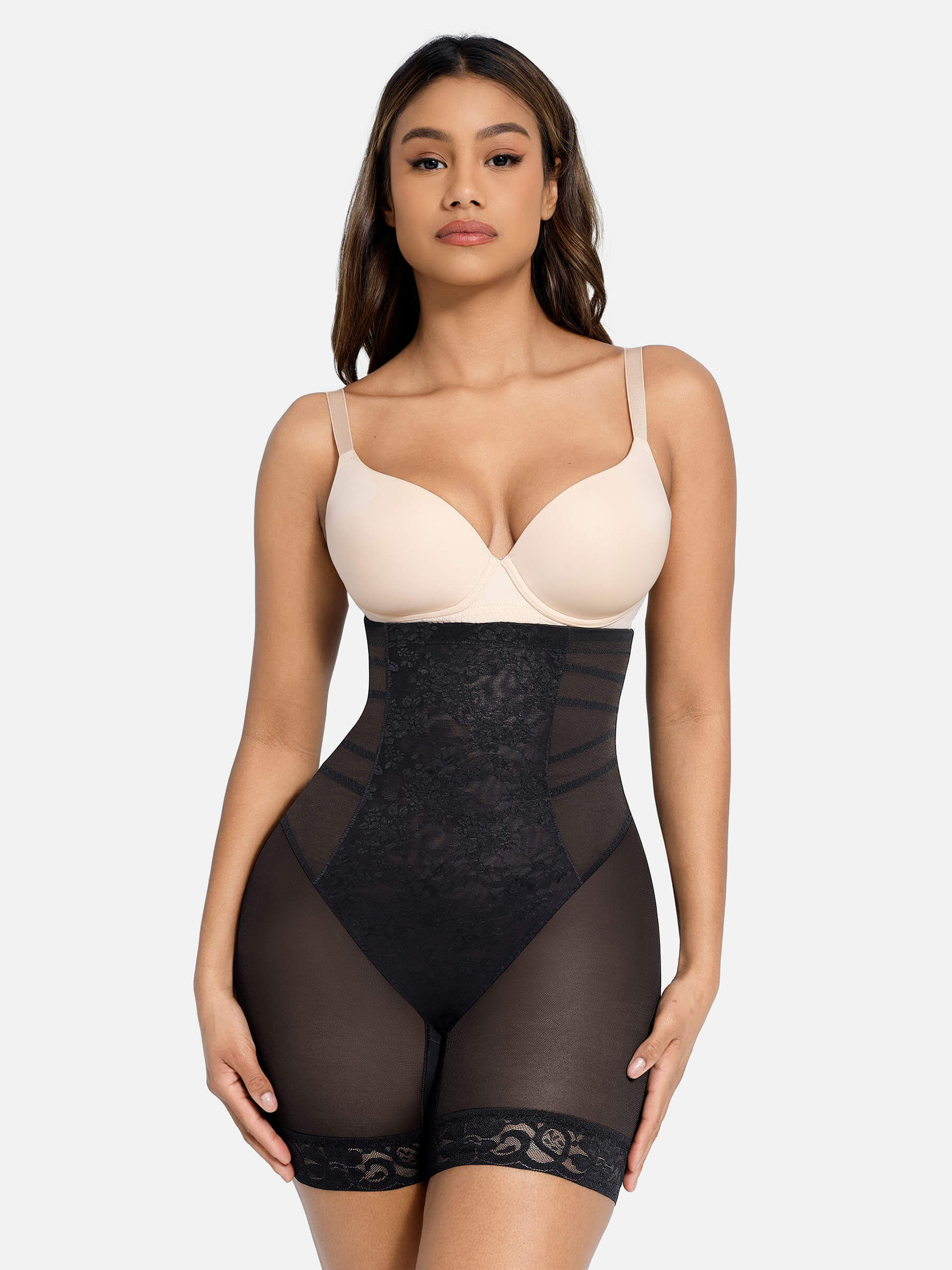 Shapevive Patterned Lace Breathable Shapewear Shorts