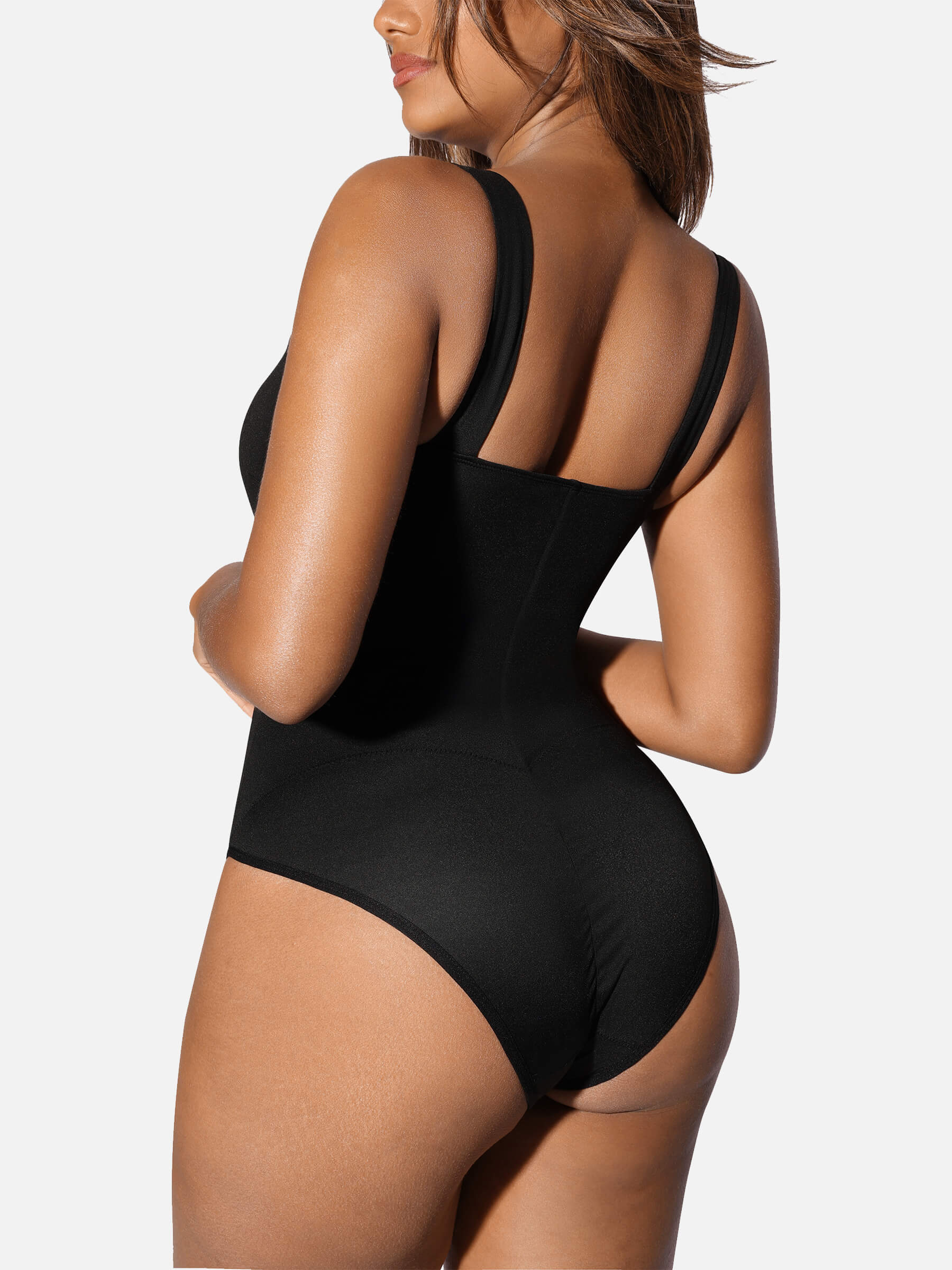 Shapevive V Neck Tummy Control Thong Shapewear