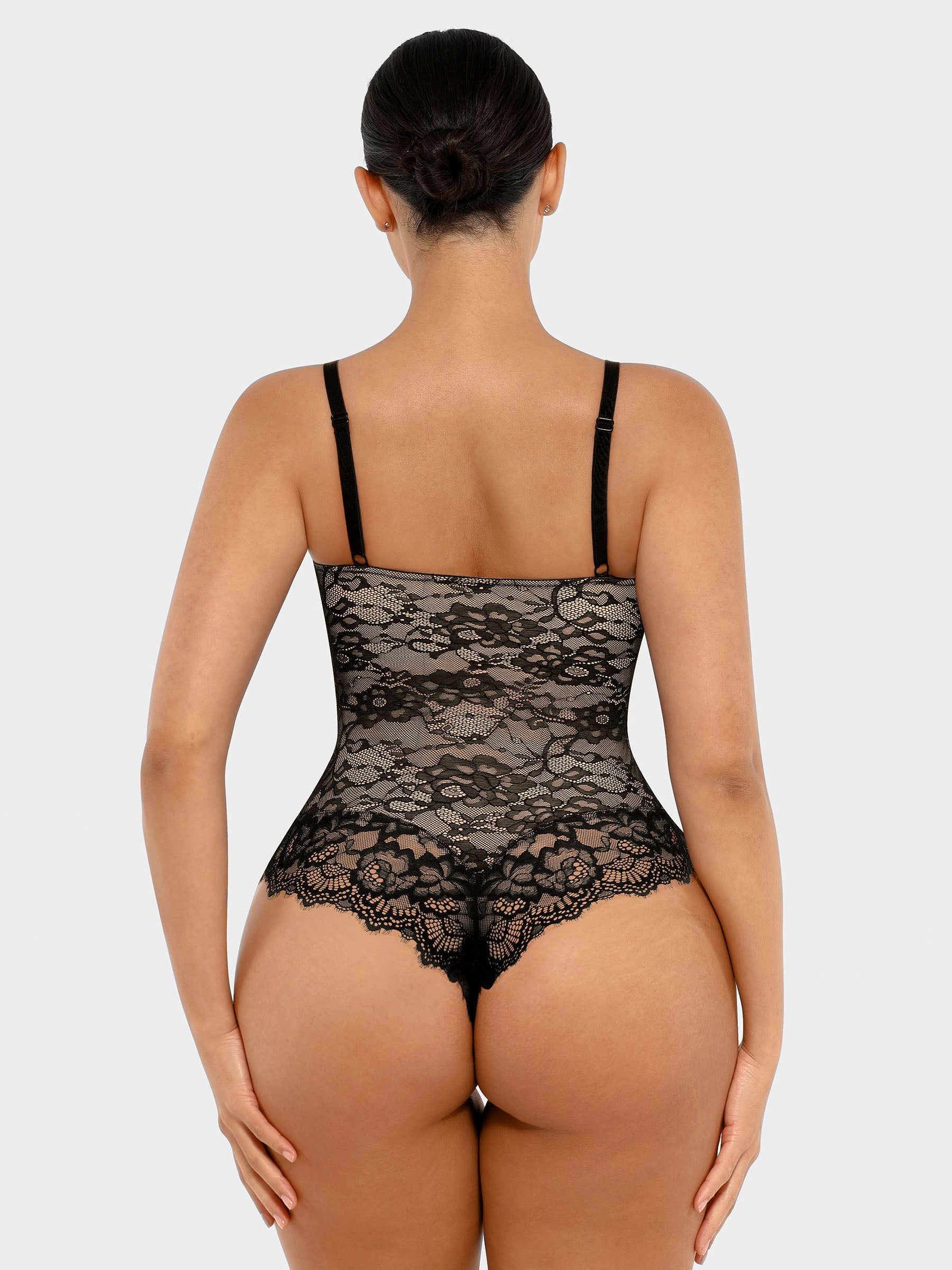 Shapevive Lace V Neck Full Bodysuit Underwear