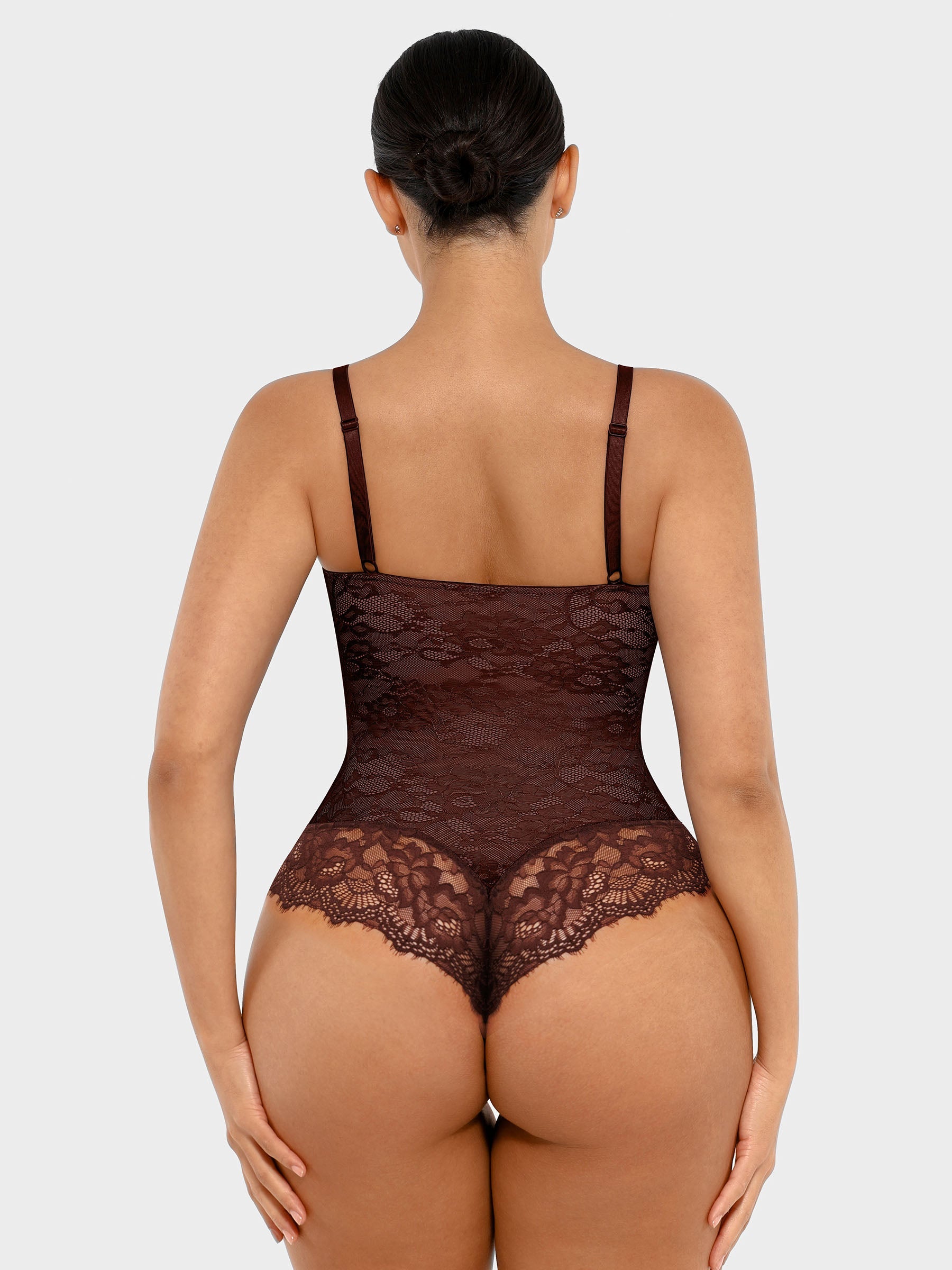Shapevive Lace V Neck Full Bodysuit Underwear