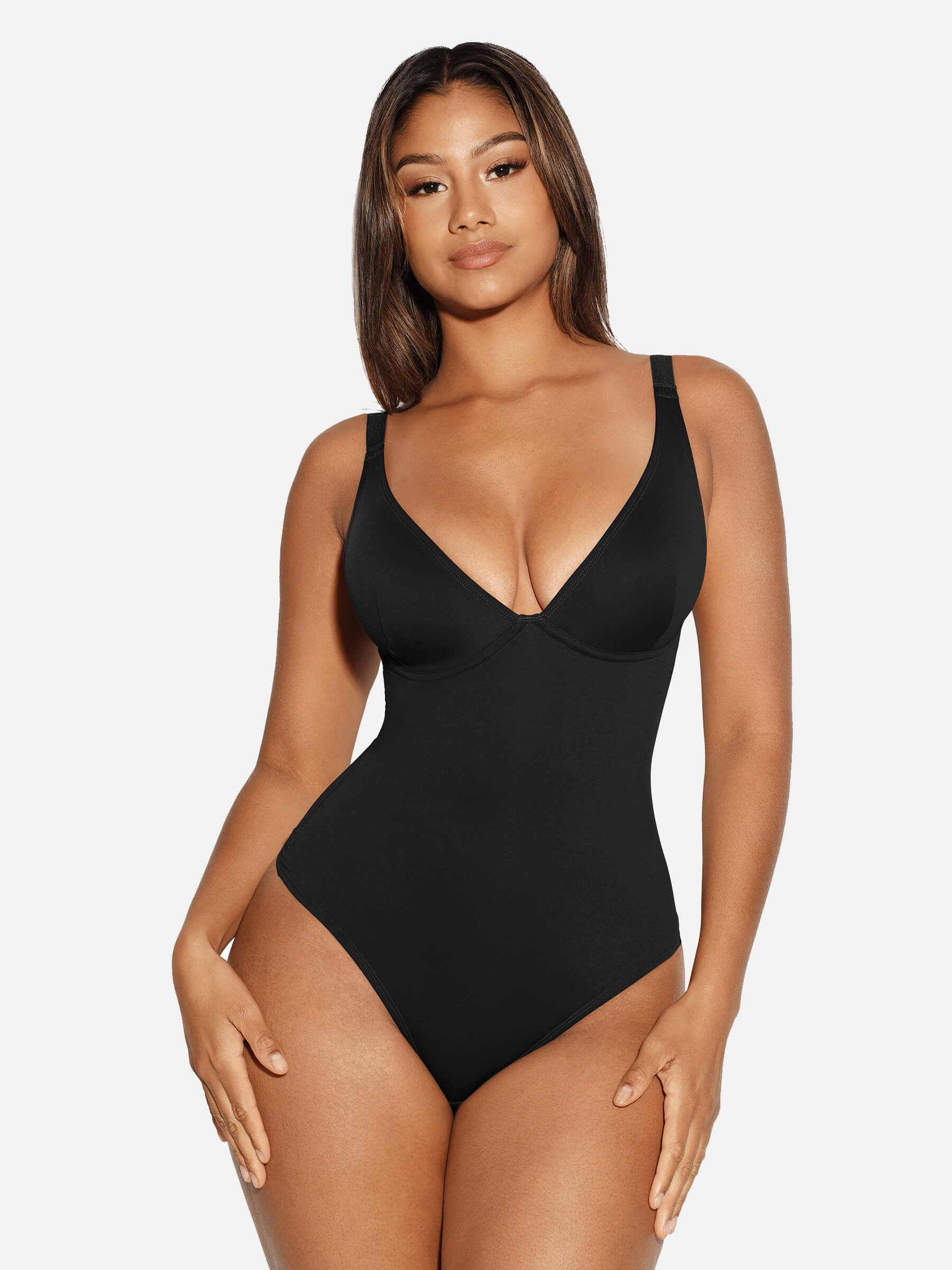 Shapevive V Neck Tummy Control Shaping Bodysuit