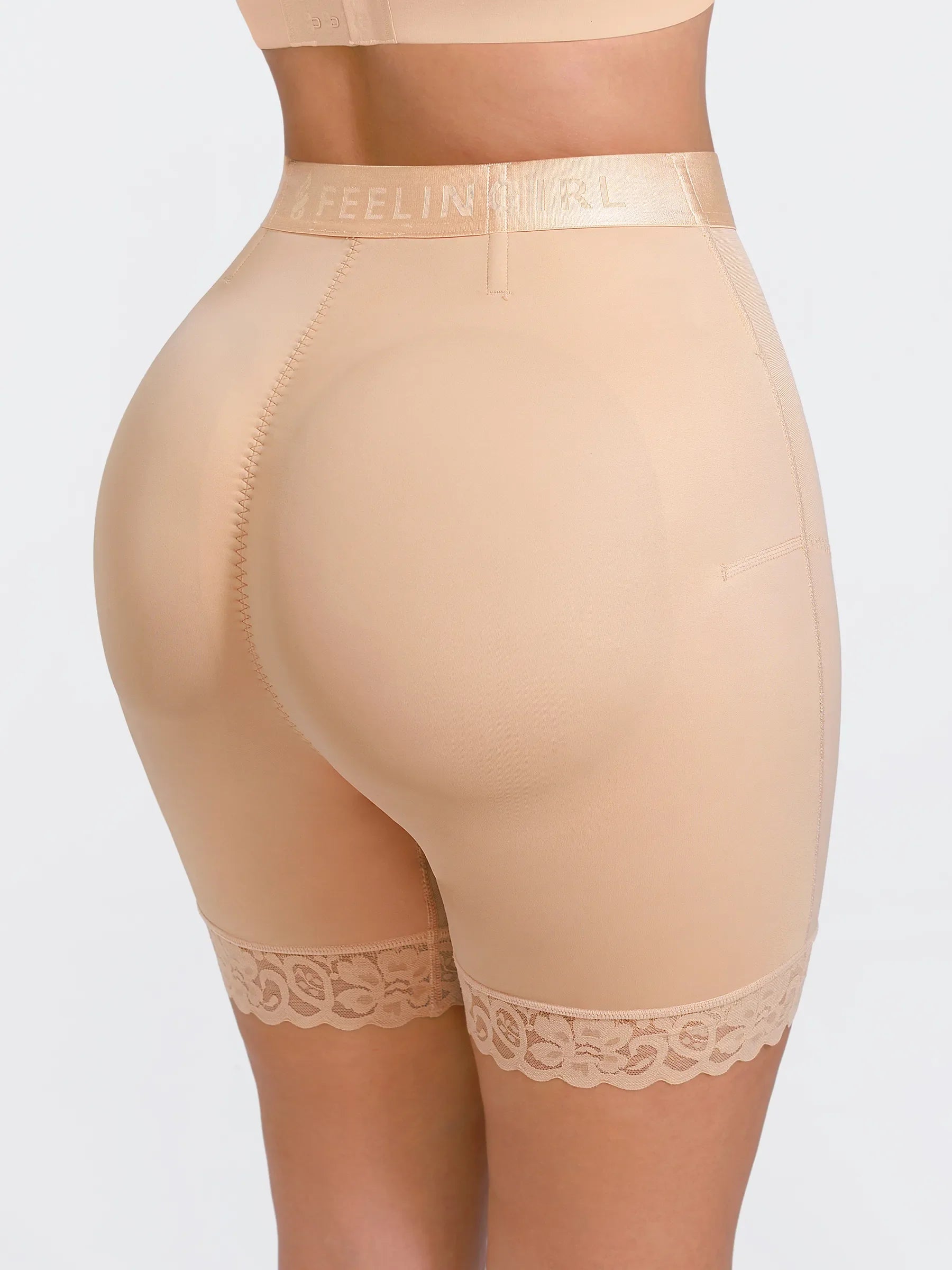 Shapevive Front-Zip Mid-Waist Shapewear Shorts